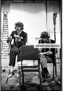 John Lennon and Ringo Starr at Abbey Road Studios, March 30th 1967 - 'Lunch'.